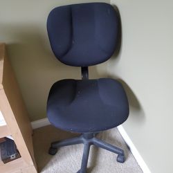 Black Office Chair With Height Adjustment And Wheels
