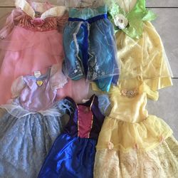 6 Dresses Sizes Are 4-6 Disney Princesses