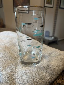 Vintage Libbey “Atomic Fish” Tumbler Glass Set
