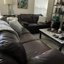 Leather Sofa Set