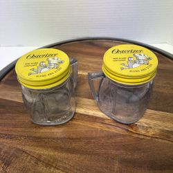 Vintage Osterizer Mini Blend 8 Ounce Plastic Container Containers X 2