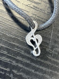 Sterling Silver .925 Stamped Pendant Necklace 
