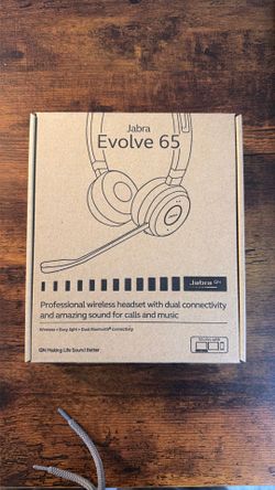 Jabra Evolve 65 UC Stereo Wireless Bluetooth Headset Noise Cancelling Microphone