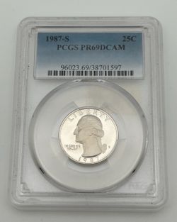 1987-S   25c  PCGS PR69DCAM.