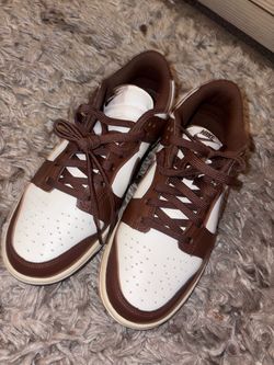 Nike Dunk Low White and Brown Sneakers