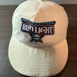 Vintage 90s Bud Light Rare Beach Masters Snapback Hat Cap Made In The USA