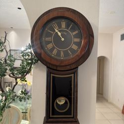 Bulova Wall Grandfather Clock - Excellent Condition- Originally $395