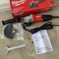 Milwaukee 7 Amp Corded 4-1/2 in. Small Angle Grinder with Sliding Lock-On Switch 