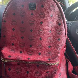 Used Red Backpack