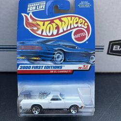 Hot Wheels 2000 First Editions ‘68 El Camino #8/36 White Pickup MOC