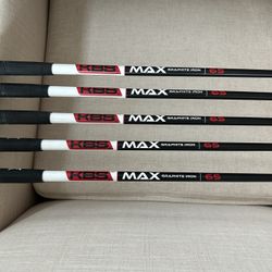 KBS Max 65 Regular Flex Graphite Iron Shafts set of 5 35.75” to 34.25”