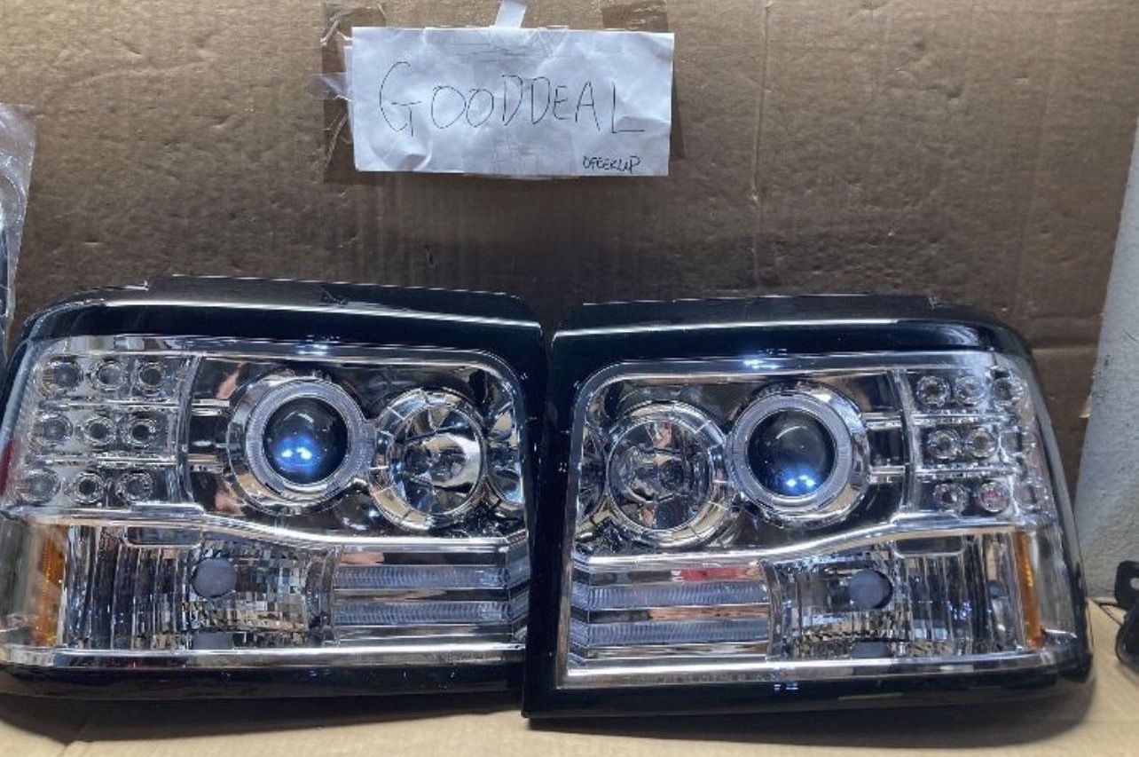 #OH93 FIT 1992-98 Ford Bronco F150/250/350 Halogen Headlight Head Lights Pair Set