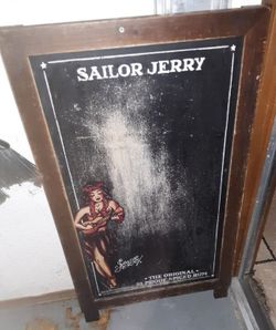 Sailor Jerry Chalk Board Bar Menu Sign