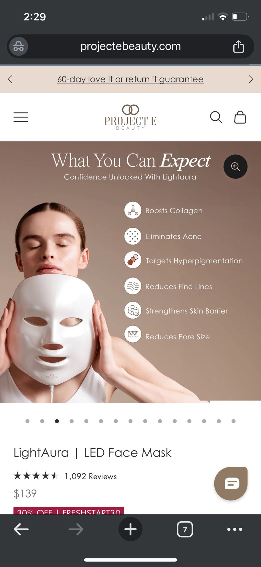 Project E LightAura LED Face Mask