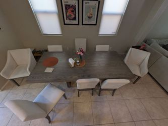 Dining table set with 8 chairs