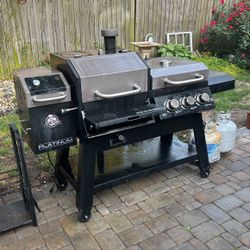 Pit Boss Pellet Smoker Gas Grill Combo 