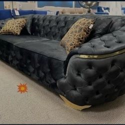 Livingroom Set Velvet Sofa & Loveseat Financing Options Available