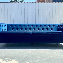 Blue Velvet Sofa