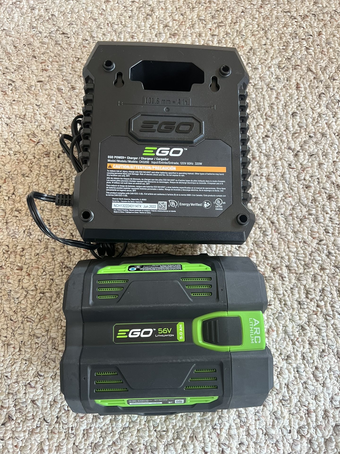 EGO 56V 5.0Ah Battery And Charger (New)