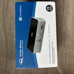 OWC - 11-Port Thunderbolt 5 Docking Station, 2.5GbE, SD/Micro-SD Card Reader, USB 3.2 Type-A Ports, 140W Power Delivery - Space Gray