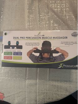 Dual Pro Percussion Massage Gun, 6 Attachable Pieces for Deep Tissue Relief