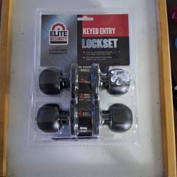 2 Door Lockset With Keys Brand New 