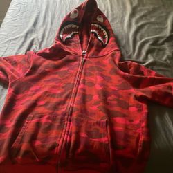 Red Bape Hoodie Size M