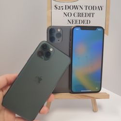 Apple IPhone 11 Pro Max Unlocked For All Carriers - $1 Down Today, No Credit Needed