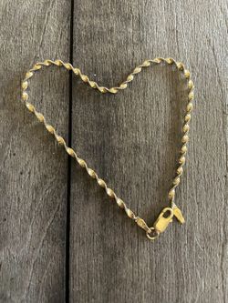 Italian Gold Tone Over Silver Bracelet