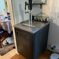 keg refrigerator with tap