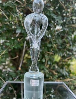 Authentic Murano Vetri Artistici Arte ’80 Hand Blown Italian Glass Male Figure Signed