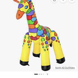 Kids water toy Inflatable Giraffe Sprinkler (New Unopened Box)