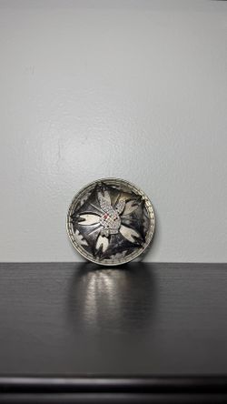 Y2K 2000s Silver Spinners Bunny Rhinestone Floral Belt Buckle