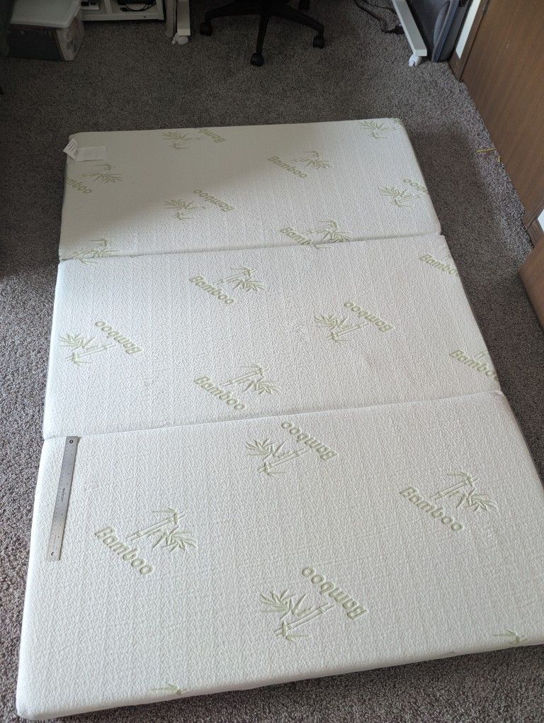 4 Inch Trifold Full Mattress Memory Foam