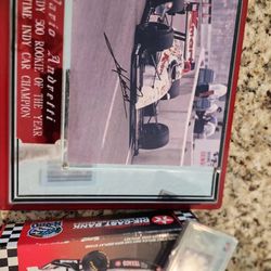Marriott ANDRETTI SIGNED MIRROR PLAQUE Cards Collectable Car