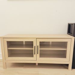 Moving Sale Tv stand holder - wooden oak Media console entertainment cabinet storage unit