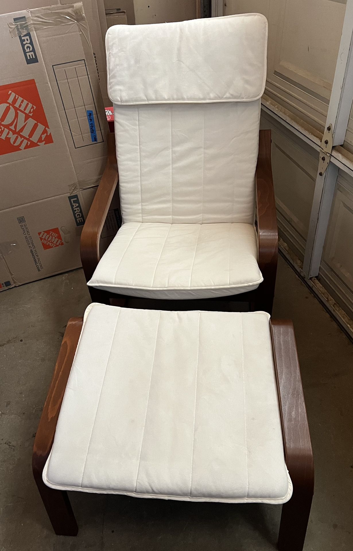 Ikea Chair & Ottoman 