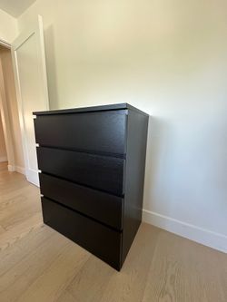 IKEA Black 4-Drawer Dresser Chest