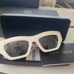 VERSACE WHITE SUNGLASSES 