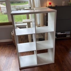 6 cube storage unit with 4 bins