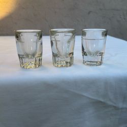 Libby Heavy Shot 3”  Glass VTG