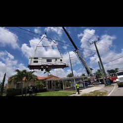 Rv Shed Relocate,Movemo Casita De Patio Containe Tráiler Crane Sale