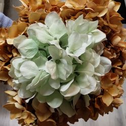 Set of 7 vintage hydrangea stems each 24 inch long