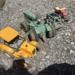 Farm Equipment Trucks Lot Toys Metal Plastic 