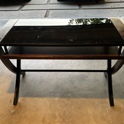 Wood Glass Top Desk