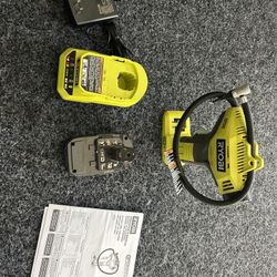 Ryobi Battery Operated Air Inflator Kit : Excellent / Like New Condition 