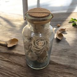 Jar With Flowers Can Contents Can Be Used For Crafting 