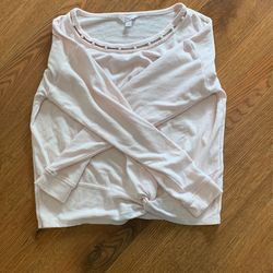 Girls Juniors Sweater Pink With Pearls