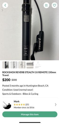 ROCKSHOX REVERB STEALTH 1X REMOTE 150mm Travel.