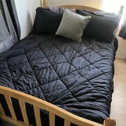 2 Wooden Full Size Bed Frame 